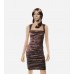 7 Nicole Miller Red Wine Puched Cocktail Dress p[3[ copy